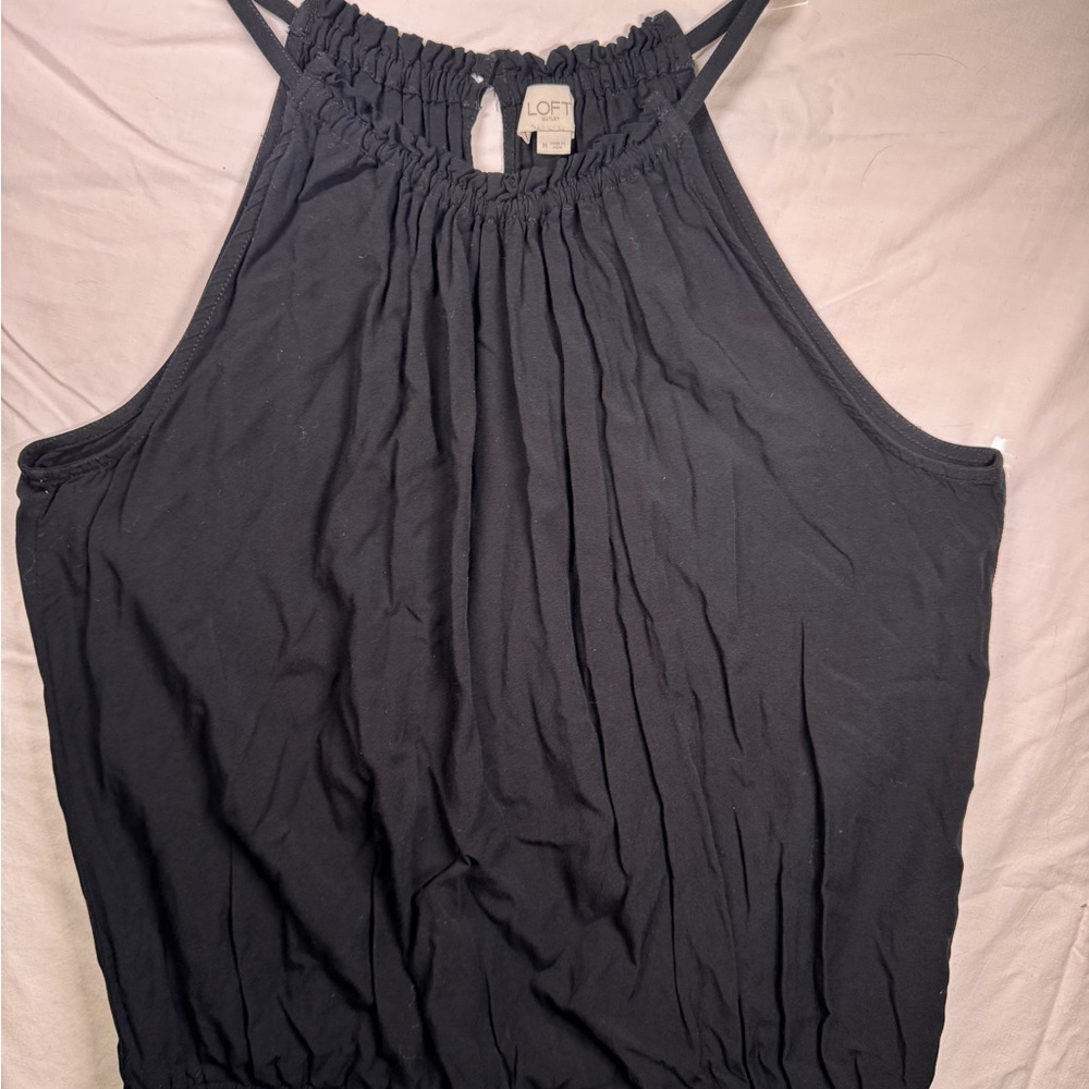 LOFT Black Halter Blouse